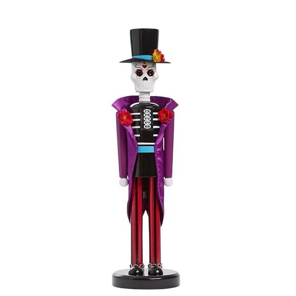Day of The Dead Wooden Nutcracker Handcrafted Holiday Classic Timeless Charm - Picture 1 of 2